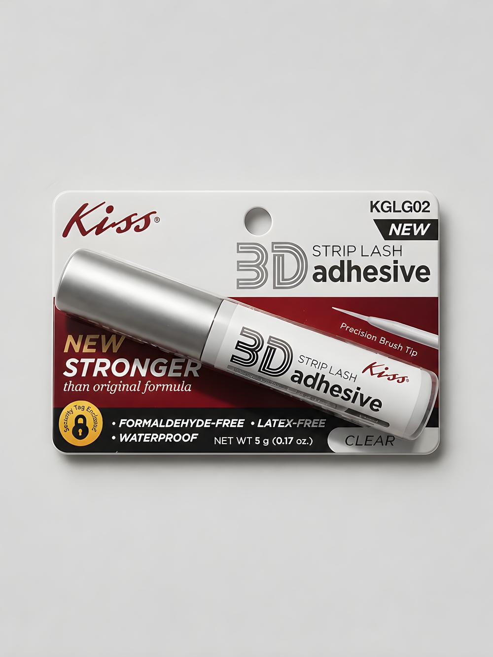 Kiss 3D Strip Lash Adhesive Clear - White & Silver Packaging